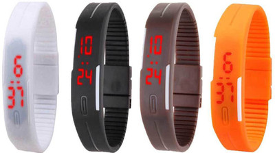 NS18 Silicone Led Magnet Band Combo of 4 White, Black, Brown And Orange Watch - For Boys & Girls
NS18 Silicone Led Magnet Band Combo of 4 White, Black, Brown And Orange Watch - For Boys & Girls