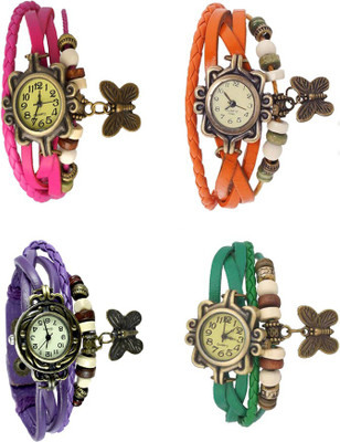 Kissu Vintage Rakhi Combo of 4 Pink, Purple, Orange And Green Watch - For Women
Kissu Vintage Rakhi Combo of 4 Pink, Purple, Orange And Green Watch - For Women