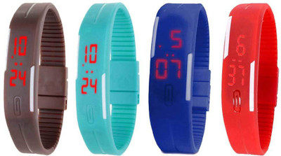 Kissu Led Magnet Band Combo of 4 Brown, Sky Blue, Blue And Red Watch - For Men & Women
Kissu Led Magnet Band Combo of 4 Brown, Sky Blue, Blue And Red Watch - For Men & Women