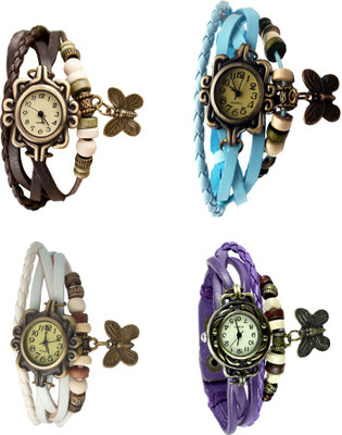 NS18 Vintage Butterfly Rakhi Combo of 4 Brown, White, Sky Blue And Purple Watch - For Women
NS18 Vintage Butterfly Rakhi Combo of 4 Brown, White, Sky Blue And Purple Watch - For Women