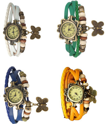 Kissu Vintage Rakhi Combo of 4 White, Blue, Green And Yellow Watch - For Women
Kissu Vintage Rakhi Combo of 4 White, Blue, Green And Yellow Watch - For Women