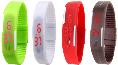 NS18 Silicone Led Magnet Band Combo of 4 Green, White, Red And Brown Watch - For Boys & Girls
NS18 Silicone Led Magnet Band Combo of 4 Green, White, Red And Brown Watch - For Boys & Girls