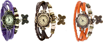 NS18 Vintage Butterfly Rakhi Watch Combo of 3 Purple, Brown And Orange Watch - For Women
NS18 Vintage Butterfly Rakhi Watch Combo of 3 Purple, Brown And Orange Watch - For Women