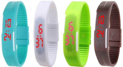 Kissu Led Magnet Band Combo of 4 Sky Blue, White, Green And Brown Watch - For Men & Women
Kissu Led Magnet Band Combo of 4 Sky Blue, White, Green And Brown Watch - For Men & Women