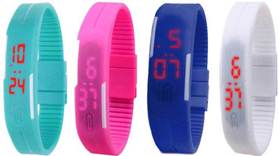 Kissu Led Magnet Band Combo of 4 Sky Blue, Pink, Blue And White Watch - For Men & Women
Kissu Led Magnet Band Combo of 4 Sky Blue, Pink, Blue And White Watch - For Men & Women