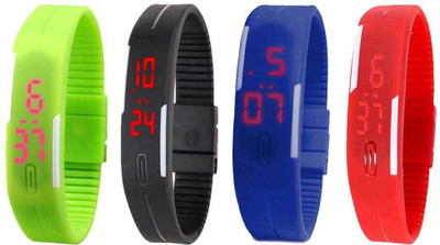 Kissu Led Magnet Band Combo of 4 Green, Black, Blue And Red Watch - For Men & Women
Kissu Led Magnet Band Combo of 4 Green, Black, Blue And Red Watch - For Men & Women
