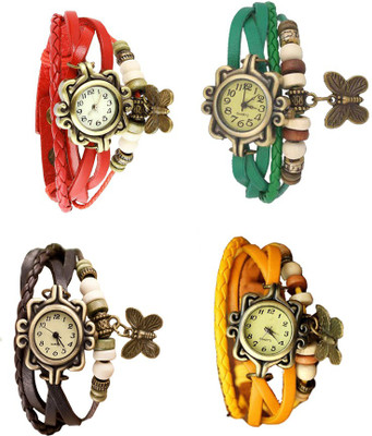 Kissu Vintage Rakhi Combo of 4 Red, Brown, Green And Yellow Watch - For Women
Kissu Vintage Rakhi Combo of 4 Red, Brown, Green And Yellow Watch - For Women