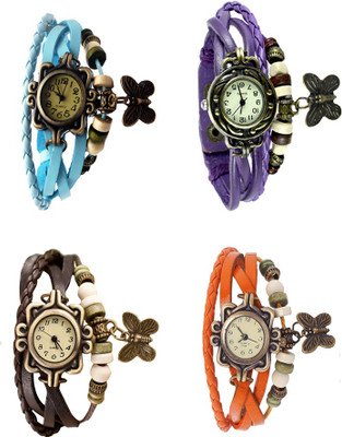 NS18 Vintage Butterfly Rakhi Combo of 4 Sky Blue, Brown, Purple And Orange Watch - For Women
NS18 Vintage Butterfly Rakhi Combo of 4 Sky Blue, Brown, Purple And Orange Watch - For Women