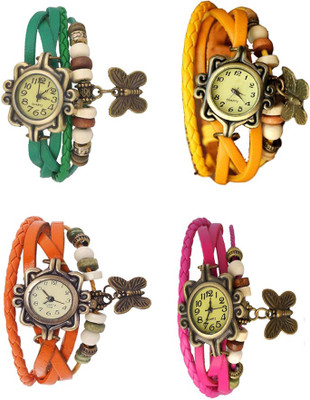 NS18 Vintage Butterfly Rakhi Combo of 4 Green, Orange, Yellow And Pink Watch - For Women
NS18 Vintage Butterfly Rakhi Combo of 4 Green, Orange, Yellow And Pink Watch - For Women