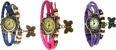 NS18 Vintage Butterfly Rakhi Watch Combo of 3 Blue, Pink And Purple Watch - For Women
NS18 Vintage Butterfly Rakhi Watch Combo of 3 Blue, Pink And Purple Watch - For Women