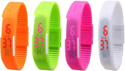 Kissu Led Magnet Band Combo of 4 Orange, Green, Pink And White Watch - For Men & Women
Kissu Led Magnet Band Combo of 4 Orange, Green, Pink And White Watch - For Men & Women