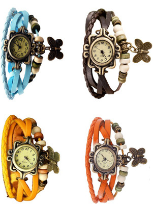 NS18 Vintage Butterfly Rakhi Combo of 4 Sky Blue, Yellow, Brown And Orange Watch - For Women
NS18 Vintage Butterfly Rakhi Combo of 4 Sky Blue, Yellow, Brown And Orange Watch - For Women