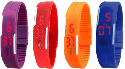 Kissu Led Magnet Band Combo of 4 Purple, Red, Orange And Blue Watch - For Men & Women
Kissu Led Magnet Band Combo of 4 Purple, Red, Orange And Blue Watch - For Men & Women