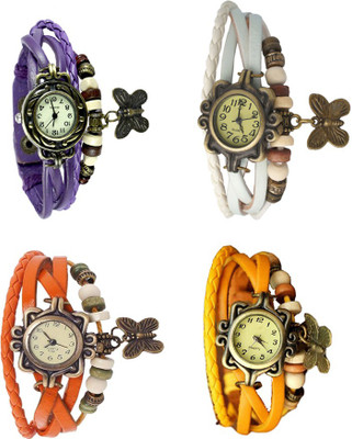Kissu Vintage Rakhi Combo of 4 Purple, Orange, White And Yellow Watch - For Women
Kissu Vintage Rakhi Combo of 4 Purple, Orange, White And Yellow Watch - For Women