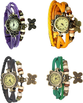 NS18 Vintage Butterfly Rakhi Combo of 4 Purple, Black, Yellow And Green Watch - For Women
NS18 Vintage Butterfly Rakhi Combo of 4 Purple, Black, Yellow And Green Watch - For Women