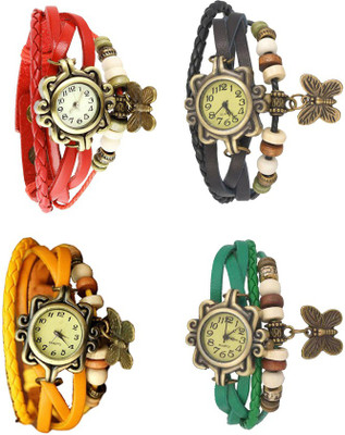 Kissu Vintage Rakhi Combo of 4 Red, Yellow, Black And Green Watch - For Women
Kissu Vintage Rakhi Combo of 4 Red, Yellow, Black And Green Watch - For Women