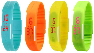 Kissu Led Magnet Band Combo of 4 Sky Blue, Orange, Yellow And Green Watch - For Men & Women
Kissu Led Magnet Band Combo of 4 Sky Blue, Orange, Yellow And Green Watch - For Men & Women