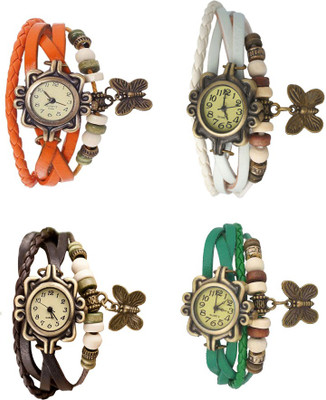 NS18 Vintage Butterfly Rakhi Combo of 4 Orange, Brown, White And Green Watch - For Women
NS18 Vintage Butterfly Rakhi Combo of 4 Orange, Brown, White And Green Watch - For Women