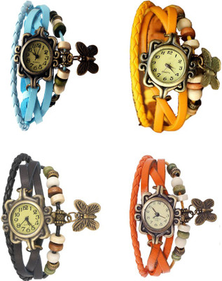 Kissu Vintage Rakhi Combo of 4 Sky Blue, Black, Yellow And Orange Watch - For Women
Kissu Vintage Rakhi Combo of 4 Sky Blue, Black, Yellow And Orange Watch - For Women