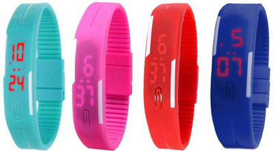 Kissu Led Magnet Band Combo of 4 Sky Blue, Pink, Red And Blue Watch - For Men & Women
Kissu Led Magnet Band Combo of 4 Sky Blue, Pink, Red And Blue Watch - For Men & Women
