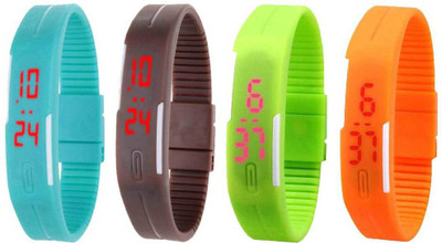Kissu Led Magnet Band Combo of 4 Sky Blue, Brown, Green And Orange Watch - For Men & Women
Kissu Led Magnet Band Combo of 4 Sky Blue, Brown, Green And Orange Watch - For Men & Women