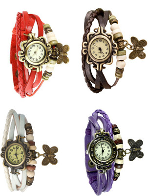 Kissu Vintage Rakhi Combo of 4 Red, White, Brown And Purple Watch - For Women
Kissu Vintage Rakhi Combo of 4 Red, White, Brown And Purple Watch - For Women