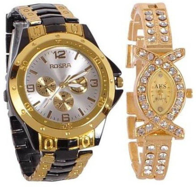 Rage Enterprise bk gold rosra & aks Watch - For Men & Women