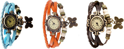 NS18 Vintage Butterfly Rakhi Watch Combo of 3 Sky Blue, Orange And Brown Watch - For Women
NS18 Vintage Butterfly Rakhi Watch Combo of 3 Sky Blue, Orange And Brown Watch - For Women
