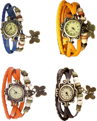 Kissu Vintage Rakhi Combo of 4 Blue, Orange, Yellow And Brown Watch - For Women
Kissu Vintage Rakhi Combo of 4 Blue, Orange, Yellow And Brown Watch - For Women