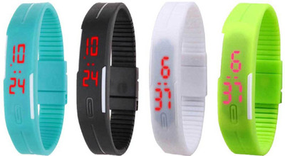 Kissu Led Magnet Band Combo of 4 Sky Blue, Black, White And Green Watch - For Men & Women
Kissu Led Magnet Band Combo of 4 Sky Blue, Black, White And Green Watch - For Men & Women