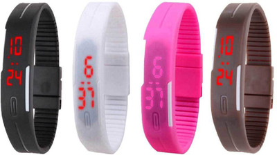 Kissu Led Magnet Band Combo of 4 Black, White, Pink And Brown Watch - For Men & Women
Kissu Led Magnet Band Combo of 4 Black, White, Pink And Brown Watch - For Men & Women