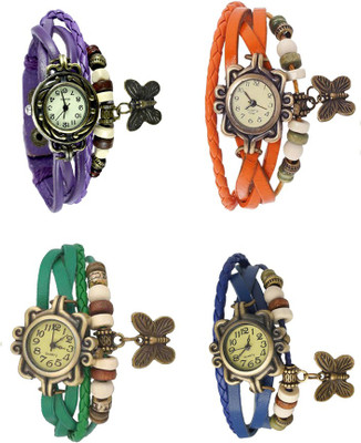 NS18 Vintage Butterfly Rakhi Combo of 4 Purple, Green, Orange And Blue Watch - For Women
NS18 Vintage Butterfly Rakhi Combo of 4 Purple, Green, Orange And Blue Watch - For Women