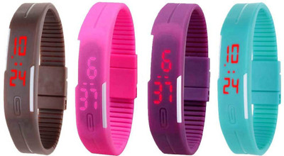Kissu Led Magnet Band Combo of 4 Brown, Pink, Purple And Sky Blue Watch - For Men & Women
Kissu Led Magnet Band Combo of 4 Brown, Pink, Purple And Sky Blue Watch - For Men & Women