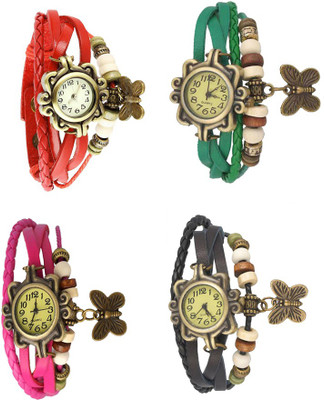 NS18 Vintage Butterfly Rakhi Combo of 4 Red, Pink, Green And Black Watch - For Women
NS18 Vintage Butterfly Rakhi Combo of 4 Red, Pink, Green And Black Watch - For Women