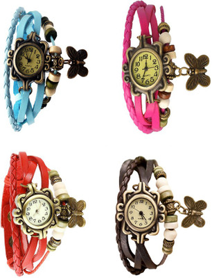 NS18 Vintage Butterfly Rakhi Combo of 4 Sky Blue, Red, Pink And Brown Watch - For Women
NS18 Vintage Butterfly Rakhi Combo of 4 Sky Blue, Red, Pink And Brown Watch - For Women
