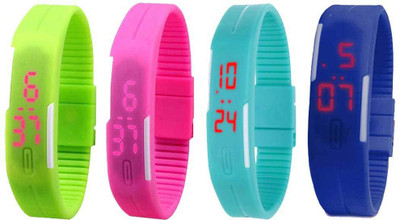 Kissu Led Magnet Band Combo of 4 Green, Pink, Sky Blue And Blue Watch - For Men & Women
Kissu Led Magnet Band Combo of 4 Green, Pink, Sky Blue And Blue Watch - For Men & Women