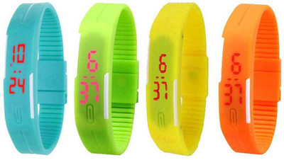 Kissu Led Magnet Band Combo of 4 Sky Blue, Green, Yellow And Orange Watch - For Men & Women
Kissu Led Magnet Band Combo of 4 Sky Blue, Green, Yellow And Orange Watch - For Men & Women
