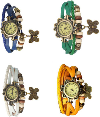 NS18 Vintage Butterfly Rakhi Combo of 4 Blue, White, Green And Yellow Watch - For Women
NS18 Vintage Butterfly Rakhi Combo of 4 Blue, White, Green And Yellow Watch - For Women