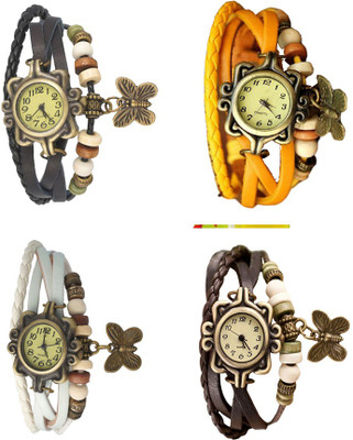 NS18 Vintage Butterfly Rakhi Combo of 4 Black, White, Yellow And Brown Watch - For Women
NS18 Vintage Butterfly Rakhi Combo of 4 Black, White, Yellow And Brown Watch - For Women