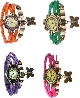 Kissu Vintage Rakhi Combo of 4 Orange, Purple, Green And Pink Watch - For Women
Kissu Vintage Rakhi Combo of 4 Orange, Purple, Green And Pink Watch - For Women
