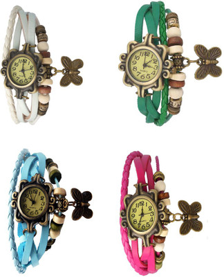 NS18 Vintage Butterfly Rakhi Combo of 4 White, Sky Blue, Green And Pink Watch - For Women
NS18 Vintage Butterfly Rakhi Combo of 4 White, Sky Blue, Green And Pink Watch - For Women