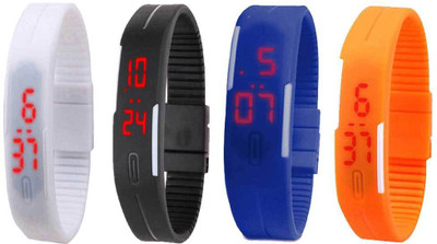 NS18 Silicone Led Magnet Band Combo of 4 White, Black, Blue And Orange Watch - For Boys & Girls
NS18 Silicone Led Magnet Band Combo of 4 White, Black, Blue And Orange Watch - For Boys & Girls