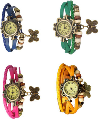 NS18 Vintage Butterfly Rakhi Combo of 4 Blue, Pink, Green And Yellow Watch - For Women
NS18 Vintage Butterfly Rakhi Combo of 4 Blue, Pink, Green And Yellow Watch - For Women