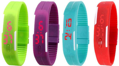 Kissu Led Magnet Band Combo of 4 Green, Purple, Sky Blue And Red Watch - For Men & Women
Kissu Led Magnet Band Combo of 4 Green, Purple, Sky Blue And Red Watch - For Men & Women