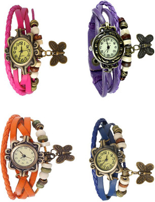 NS18 Vintage Butterfly Rakhi Combo of 4 Pink, Orange, Purple And Blue Watch - For Women
NS18 Vintage Butterfly Rakhi Combo of 4 Pink, Orange, Purple And Blue Watch - For Women