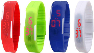 Kissu Led Magnet Band Combo of 4 Red, Green, Blue And White Watch - For Men & Women
Kissu Led Magnet Band Combo of 4 Red, Green, Blue And White Watch - For Men & Women