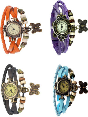 Kissu Vintage Rakhi Combo of 4 Orange, Black, Purple And Sky Blue Watch - For Women
Kissu Vintage Rakhi Combo of 4 Orange, Black, Purple And Sky Blue Watch - For Women
