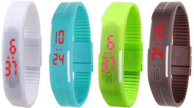 Kissu Led Magnet Band Combo of 4 White, Sky Blue, Green And Brown Watch - For Men & Women
Kissu Led Magnet Band Combo of 4 White, Sky Blue, Green And Brown Watch - For Men & Women