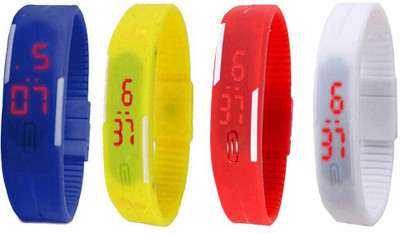 Kissu Led Magnet Band Combo of 4 Blue, Yellow, Red And White Watch - For Men & Women
Kissu Led Magnet Band Combo of 4 Blue, Yellow, Red And White Watch - For Men & Women
