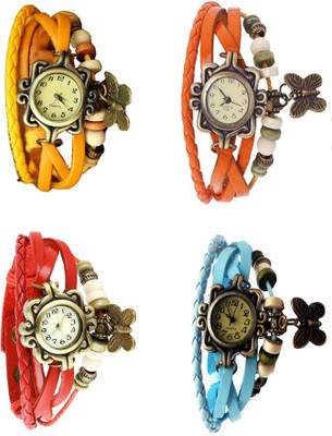 NS18 Vintage Butterfly Rakhi Combo of 4 Yellow, Red, Orange And Sky Blue Watch - For Women
NS18 Vintage Butterfly Rakhi Combo of 4 Yellow, Red, Orange And Sky Blue Watch - For Women